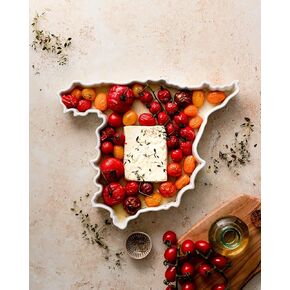 WORLD PLATES USA Shaped Baking Dish Serving Platter or Decorative Tray Charming Porcelain Bakeware Oven Microwave and Dishwasher Safe in Kuwait