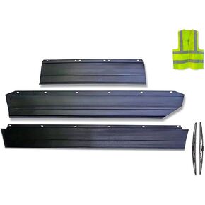 KOZAK Front, Middle and Rear Fairing Panel Extension SET Right Passenger Side compatible with Volvo VNL 2018 and newer PLUS Logo Emblem with Stipe, 2x 22" Windshield Wipers and KOZAK Vest in Kuwait