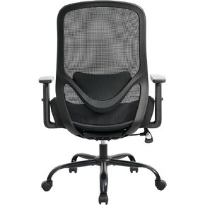 كرسي مكتب خلفي مرتفع، كرسي مكتب كبير وطويل، كرسي مريح مريح، كرسي مكتب تنفيذي للأشخاص شديدي التحمل، كرسي كمبيوتر بوزن 450 رطل مع دعم قطني قابل للتعديل وأذرع قابلة للطي in Kuwait