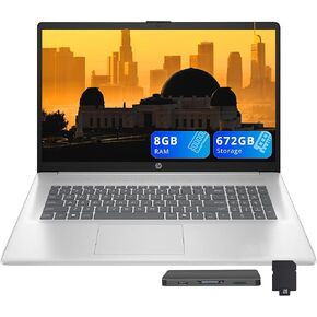 HP 17 Business Laptop - Linux Mint Cinnamon - Intel Quad-Core i5-10210U، ذاكرة الوصول العشوائي 32 جيجابايت، 1 تيرابايت PCIe NVMe SSD + 1 تيرابايت تخزين HDD، شاشة 17.3 بوصة HD+ (1600x900) in Kuwait