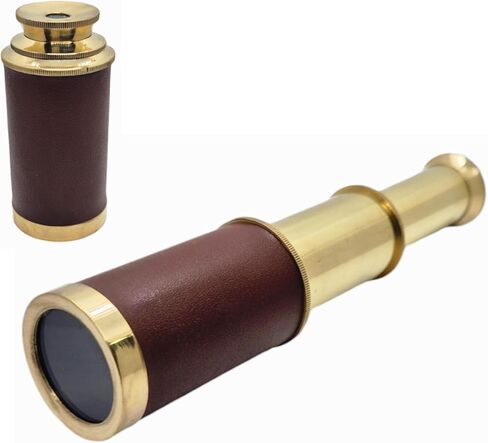 القراصنة تلسكوب Spyglass Captains للهدايا الكبار المحمولة القابلة للطي المحمولة أحادية العين مغامرة مصنع النحاس الزخرفية البحرية لصندوق الجلود Spyglass البحرية والخارجية in Kuwait