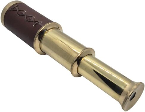 القراصنة تلسكوب Spyglass Captains للهدايا الكبار المحمولة القابلة للطي المحمولة أحادية العين مغامرة مصنع النحاس الزخرفية البحرية لصندوق الجلود Spyglass البحرية والخارجية in Kuwait