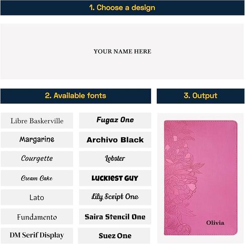 Personalized Premium Large Print NLT Holy Bible with Custom Name in Black | Christian Large Print New Living Translation Bible Gift for Religious Celebrations | Pink in Saudi Arabia