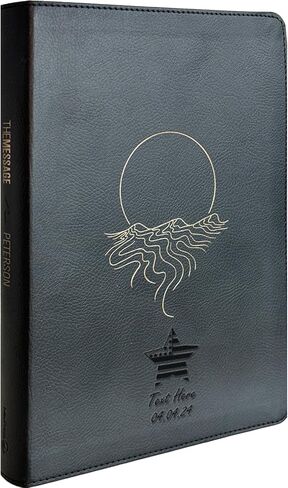 طباعة الكتاب المقدس الشخصي مع علم الولايات المتحدة الأمريكية، والتصميمات الوطنية والاسم المحفور، الكتاب المقدس للهدايا الفاخرة للرسالة، صليب بني، جلد صناعي in Kuwait