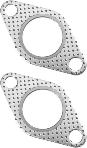 2X 38 مللي متر 2-Hole سيارة العادم الأنابيب طوقا الحافة ل العالمي سيارة دراجة نارية العادم الختم in Saudi Arabia