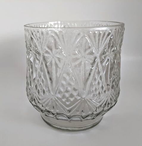 Clear Embossed Glass Votive Holder Set of 6 in Saudi Arabia