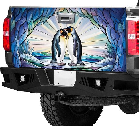 غلاف الباب الخلفي للشاحنة من ThangPham Shop Penguin Lovers - غطاء شاحنة بموضوع البطريق in Saudi Arabia