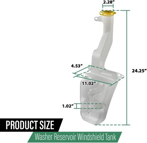 LQI Washer Reservoir Windshield Tank Compatible with Jeep Cherokee 2019-2023 8406291AA-PFM, 16996785, CH1288274 White in Saudi Arabia