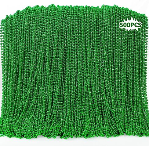 500PCS St Patricks Day Necklace, St Patricks Day Beads Necklace Accessory Set, Mardi Gras St Patricks Costumes Necklaces, Festive Accessories for Mardi Gras St. Patricks Parade Throws Decorations in Kuwait