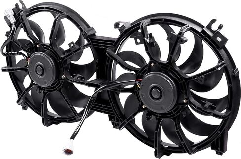 Cooling Fan Assembly Compatible with 2007-2016 for Nissan for Altima 2.5L 2007-2016 for Nissan for Altima 3.5L, Black Radiator Fan Direct Fit Replacement for Engine Cooling Fan in Saudi Arabia