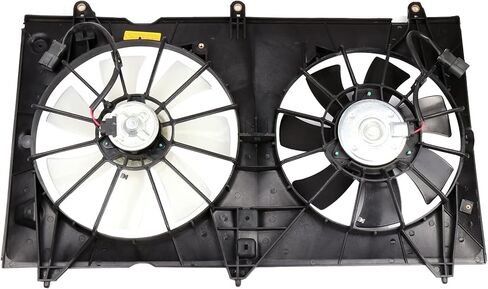 Radiator Cooling Fan Assembly Compatible with 2003-2007 for Honda for Accord 2.4L, Black Radiator Fan Direct Fit Replacement for Engine Cooling Fan in Saudi Arabia