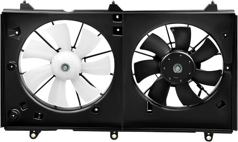 Radiator Cooling Fan Assembly Compatible with 2003-2007 for Honda for Accord 2.4L, Black Radiator Fan Direct Fit Replacement for Engine Cooling Fan in Saudi Arabia