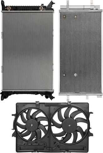 Cooling Fan Assembly Compatible with 2010-2014 for Audi for A5 2.0L 2008-2009 for Audi for A5 3.2L,Radiator Fan Direct Fit Replacement for Engine Cooling Fan & Radiator & A/C Condenser in Saudi Arabia