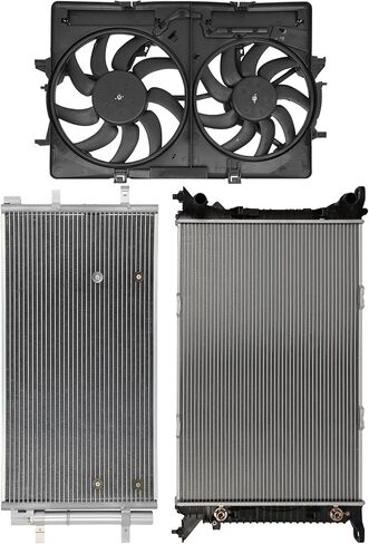 Cooling Fan Assembly Compatible with 2010-2014 for Audi for A5 2.0L 2008-2009 for Audi for A5 3.2L,Radiator Fan Direct Fit Replacement for Engine Cooling Fan & Radiator & A/C Condenser in Saudi Arabia