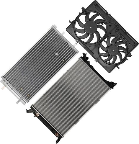Cooling Fan Assembly Compatible with 2010-2014 for Audi for A5 2.0L 2008-2009 for Audi for A5 3.2L,Radiator Fan Direct Fit Replacement for Engine Cooling Fan & Radiator & A/C Condenser in Saudi Arabia