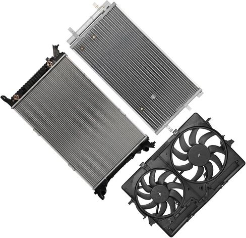 Cooling Fan Assembly Compatible with 2010-2014 for Audi for A5 2.0L 2008-2009 for Audi for A5 3.2L,Radiator Fan Direct Fit Replacement for Engine Cooling Fan & Radiator & A/C Condenser in Saudi Arabia