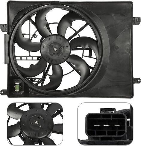 Cooling Fan Assembly Compatible with 2016-2018 for Hyundai for Tucson 1.6L 2016-2019 for Hyundai for Tucson 2.0L, Black Radiator Fan Direct Fit Replacement for Engine Cooling Fan in Saudi Arabia