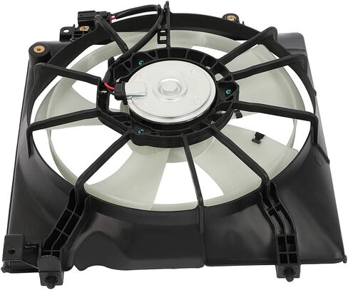 مجموعة مروحة التبريد متوافقة مع 2012-2015 لسيارة Honda for Civic 1.8L 2013-2015 لـ Acura لـ ILX 2.4L، مروحة المبرد باللونين الأبيض والأسود مناسبة مباشرة للاستبدال لمروحة تبريد المحرك in Saudi Arabia