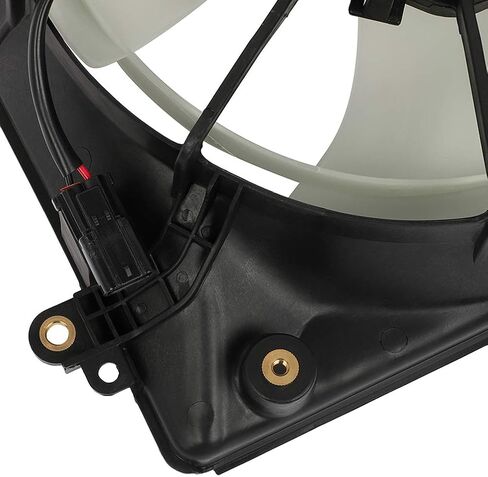مجموعة مروحة التبريد متوافقة مع 2012-2015 لسيارة Honda for Civic 1.8L 2013-2015 لـ Acura لـ ILX 2.4L، مروحة المبرد باللونين الأبيض والأسود مناسبة مباشرة للاستبدال لمروحة تبريد المحرك in Saudi Arabia