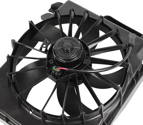 Cooling Fan Assembly Compatible with 2002-2008 for Dodge for Ram 1500 4.7L 2002-2008 for Dodge for Ram 2500 5.9L, Black Radiator Fan Direct Fit Replacement for Engine Cooling Fan in Saudi Arabia