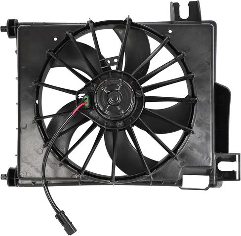 Cooling Fan Assembly Compatible with 2002-2008 for Dodge for Ram 1500 4.7L 2002-2008 for Dodge for Ram 2500 5.9L, Black Radiator Fan Direct Fit Replacement for Engine Cooling Fan in Saudi Arabia