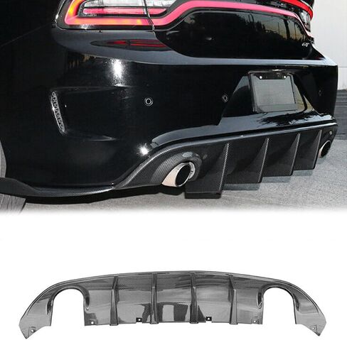 Rear Lip Bumper Diffuser Fit for Dodge Charger SRT 2015-2022 Non-widebody Models Glossy Black in Saudi Arabia