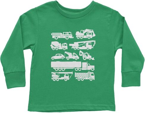 Threadrock Little Boys' Trucks Toddler L/S T-Shirt in Saudi Arabia