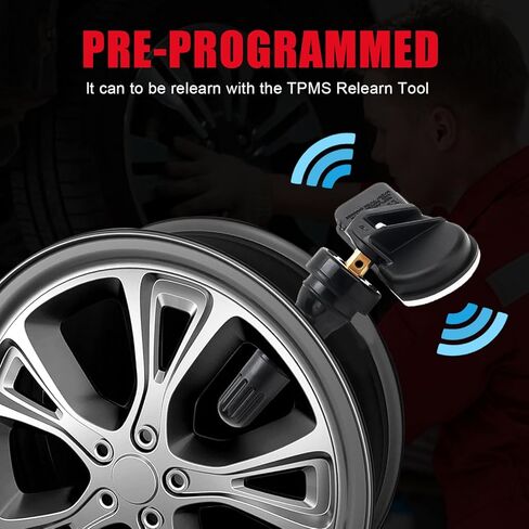 4 قطع أجهزة استشعار لمراقبة ضغط الإطارات 433 ميجا هرتز نظام TPMS متوافق مع G70 G90 GV60 Elantra N Nexo Palisade Santa Fe Sonata Tucson EV6 K900 NIRO Sedona Stinger Telluride in Saudi Arabia