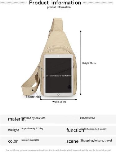 Women's Men's Small Sling Bag, Outdoor Travel Backpack, Chest Waist Bag, Large Capacity Multi-Layer Crossbody Bags in Saudi Arabia