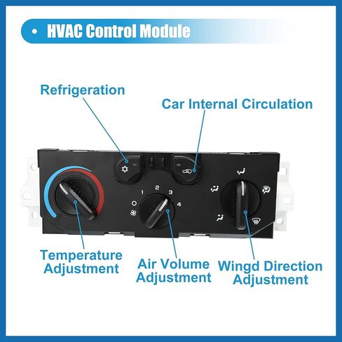 Heater & Air Conditioner Control Assembly A/C Instrument Panel for Chevrolet Colorado for GMC Canyon 04-12 HVAC Control Module 25841856 15113185 15238515 15858833 Item Replacement in Saudi Arabia