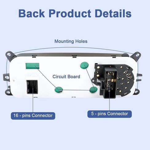 599-212 وحدة التحكم في المناخ HVAC المتوافقة مع دودج رام 1500 2500 3500 2002-2005، داكوتا 2001-2004 استبدال لوحة التحكم A/C لـ 55055905AA 55055905AD 55055905AF in Kuwait