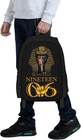 Large Backpack Personalized Laptop Ipad Tablet Travel, Black, One Size in Saudi Arabia