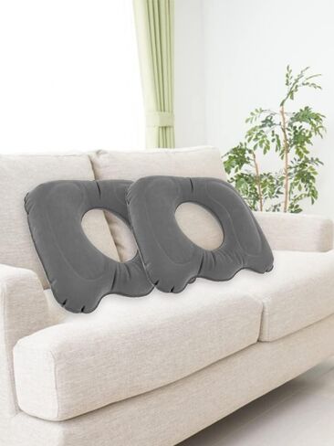 Inflatable Donut Seat Cushion for Long Sitting Leakproof Inflatable Donut Pillow Adjustable Lightweight Chair Seat Cushion Reusable Donut Pillow Cushion for Tailbone Postpartum Relieve P in Saudi Arabia