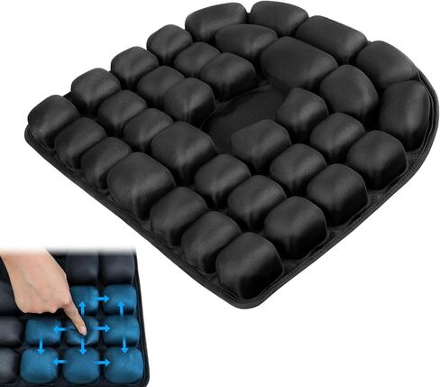 وسادة مقعد قابلة للنفخ لتخفيف الضغط، وثبات قابل للتعديل لتخفيف آلام البواسير وعظم الذنب، ودعم مثالي للسيارة طويلة القيادة، وكرسي المكتب، والكرسي المتحرك، والحياة المنزلية in Kuwait