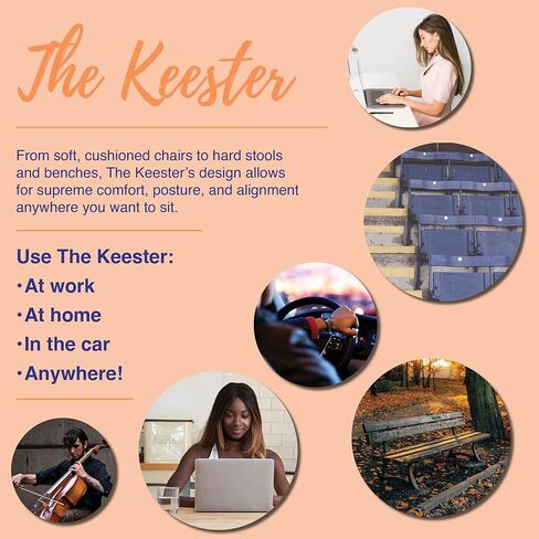 Keester Back and Hip Alignment Seat Cushion, The, for Proper Alignment, Tailbone Pain, Hip Pain and Back Pain in Saudi Arabia