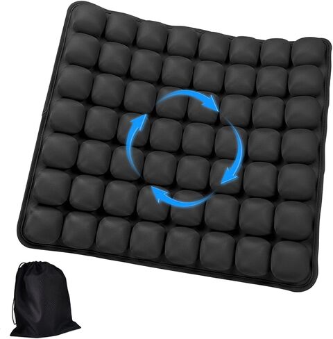 Inflating Pressure Relief Cushion, Breathable 3D Air Cell Seat Cushion, Suitable for Long Flights Office, Wheelchair, Cars Sedentary People to Use Relieves Sciatica in Saudi Arabia