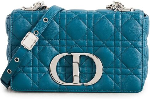 حقيبة كارو صغيرة من جلد العجل باللون الأزرق من ديور للنساء in Kuwait