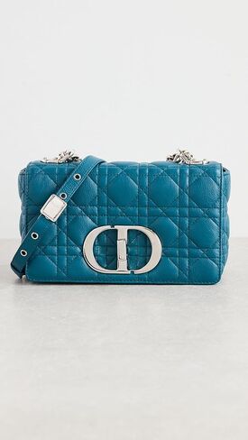 حقيبة كارو صغيرة من جلد العجل باللون الأزرق من ديور للنساء in Kuwait