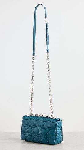 حقيبة كارو صغيرة من جلد العجل باللون الأزرق من ديور للنساء in Kuwait