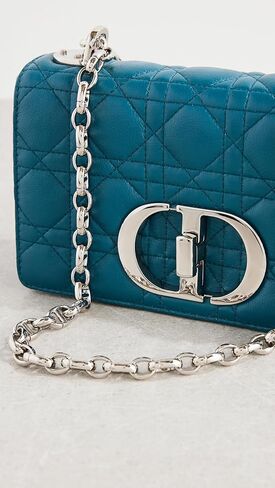 حقيبة كارو صغيرة من جلد العجل باللون الأزرق من ديور للنساء in Kuwait