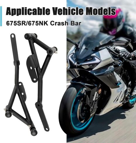 قضبان التصادم لـ 675SR 675SS - واقي محرك قضبان التصادم للطرق السريعة PSLER لـ 675SR، 675SS، 675SR-R، 675NK 2024 2025 منزلقات الإطار in Saudi Arabia