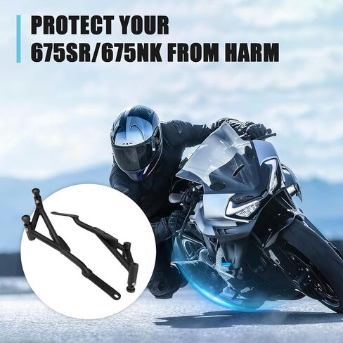 قضبان التصادم لـ 675SR 675SS - واقي محرك قضبان التصادم للطرق السريعة PSLER لـ 675SR، 675SS، 675SR-R، 675NK 2024 2025 منزلقات الإطار in Saudi Arabia
