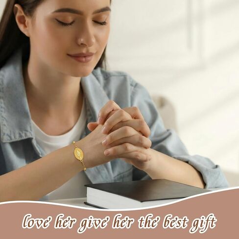 Kenning 10 Pcs First Communion Bracelet Gift Cross Faith Bracelet with Jewelry Pouch Rosary Christian Religious Bracelets for Baptism Favors Easter Gifts in Saudi Arabia