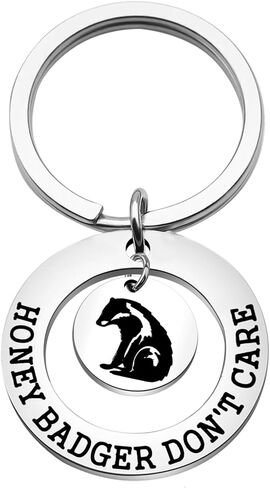 Honey Badger Lovers Gift Honey Badger Keychain Who Loves Honey Badgers Jewelry Animal Lover Gift Zookeeper Gift in Kuwait