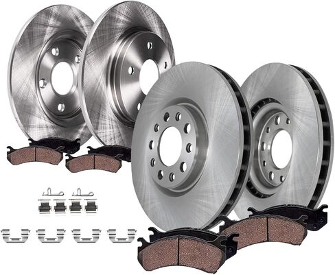 Detroit Axle - Brake Kit for 2017-2020 Ford Fusion 11.81" inch Front and 11.89" inch Rear Disc Brake Rotors Ceramic Brakes Pads Replacement in Saudi Arabia