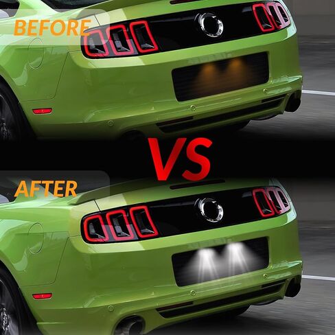 LED License Plate Lights Compatible with Ford Mustang 2010-2014, Fusion 2006-2012, Flex 09-19, Focus Taurus Mercury Milan Rear Tag Lamps 6000K White, 2PCS in Saudi Arabia