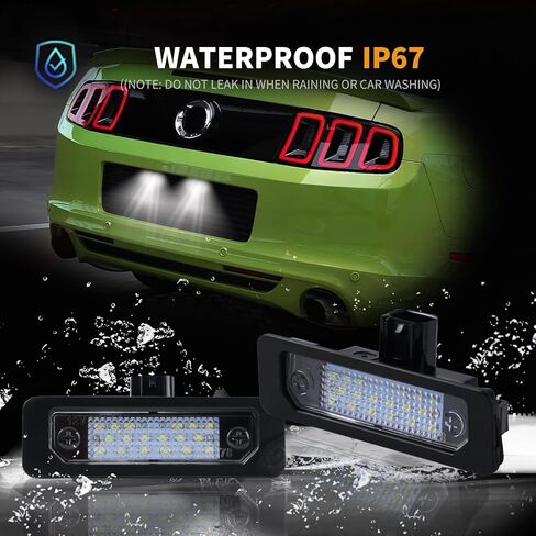 LED License Plate Lights Compatible with Ford Mustang 2010-2014, Fusion 2006-2012, Flex 09-19, Focus Taurus Mercury Milan Rear Tag Lamps 6000K White, 2PCS in Saudi Arabia