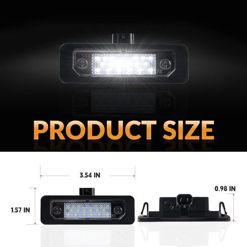 LED License Plate Lights Compatible with Ford Mustang 2010-2014, Fusion 2006-2012, Flex 09-19, Focus Taurus Mercury Milan Rear Tag Lamps 6000K White, 2PCS in Saudi Arabia