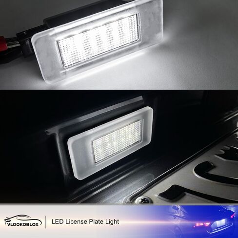 LED License Plate Light Assembly for 2019-2025 Nissan Altima Versa Sentra Rogue, 6000K Xenon White 18SMD Error Free Rear Tag Lights Kit OEM Replacement in Saudi Arabia