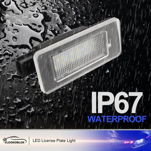 LED License Plate Light Assembly for 2019-2025 Nissan Altima Versa Sentra Rogue, 6000K Xenon White 18SMD Error Free Rear Tag Lights Kit OEM Replacement in Saudi Arabia